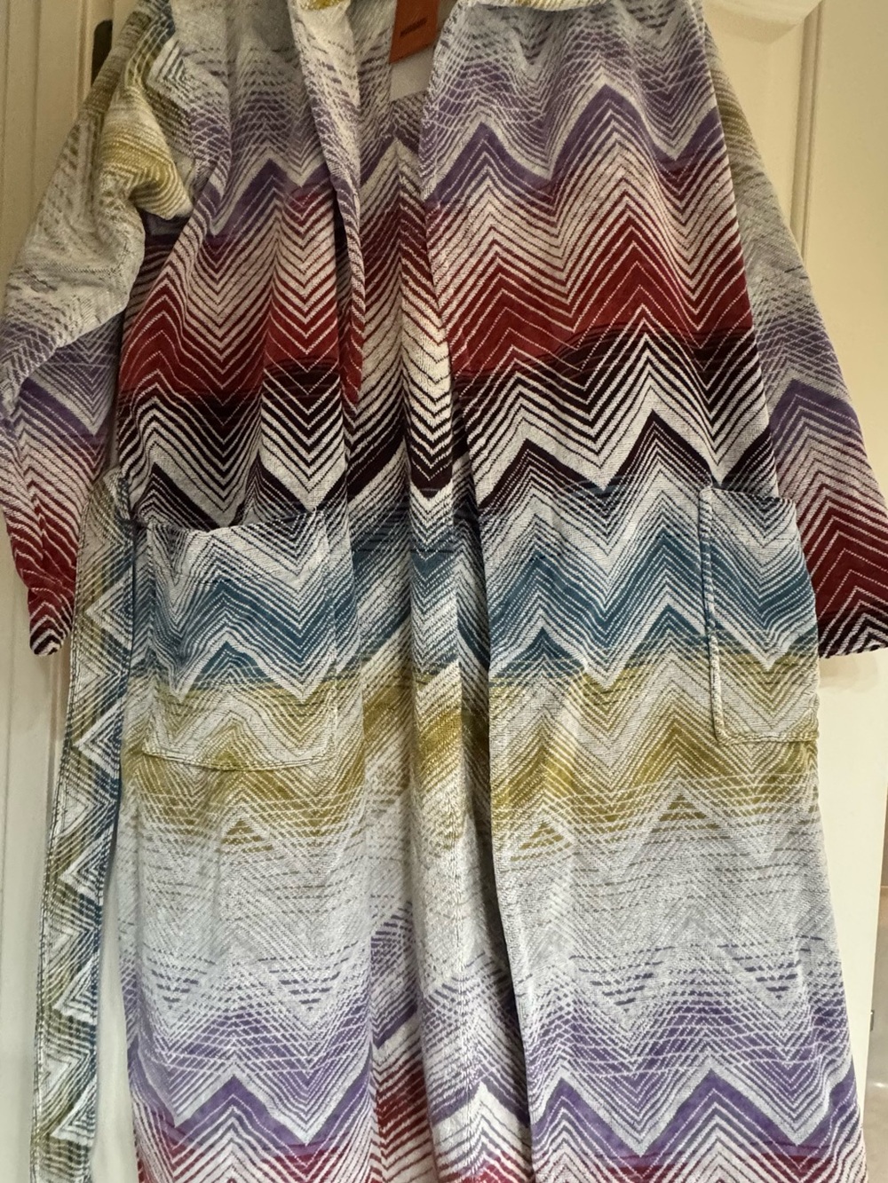 Missoni Marea Chevron Hooded Bathrobe - Picture 7 of 13